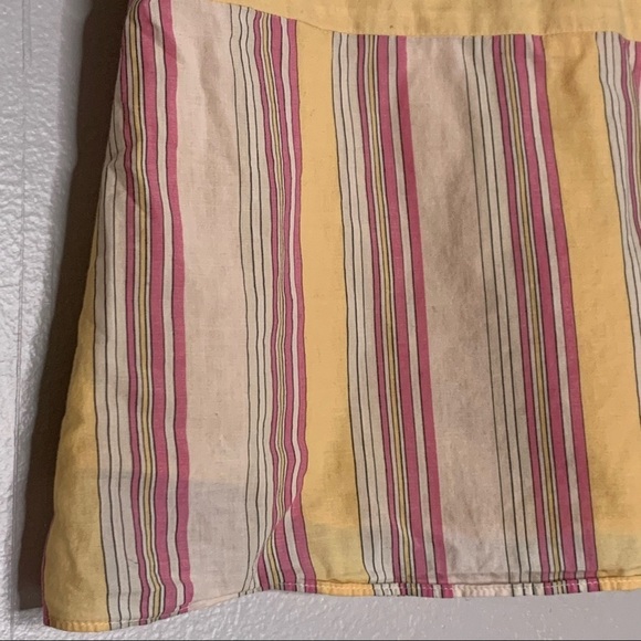 Gap Candy Stripe Coral V Neck Tank Top - Picture 2 of 6